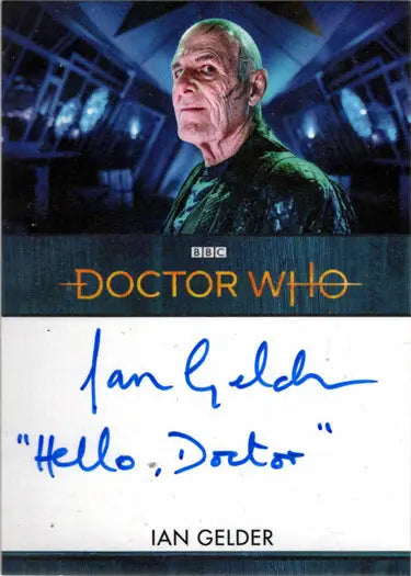 Signed Ian Gelder Autograph Inscription Card from 2022 Doctor Who Series 11 & 12