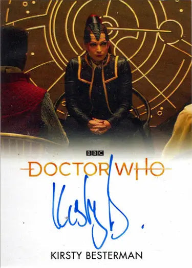 Signed Kirsty Besterman Autograph Card from 2022 Doctor Who Full Bleed Autograph Card