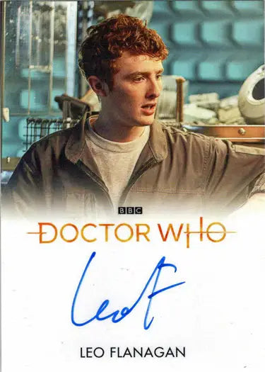 Signed Leo Flanagan Autograph Card from 2022 Doctor Who Series 11 & 12 Bleed Collection