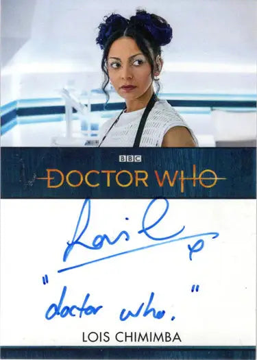 Signed Lois Chimimba Inscription Card from 2022 Doctor Who Trading Cards