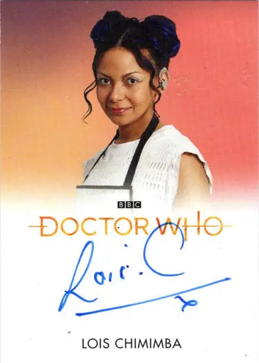 Signed Lois Chimimba Autograph Card from 2022 Doctor Who Series 11 & 12 Bleed Autograph Card
