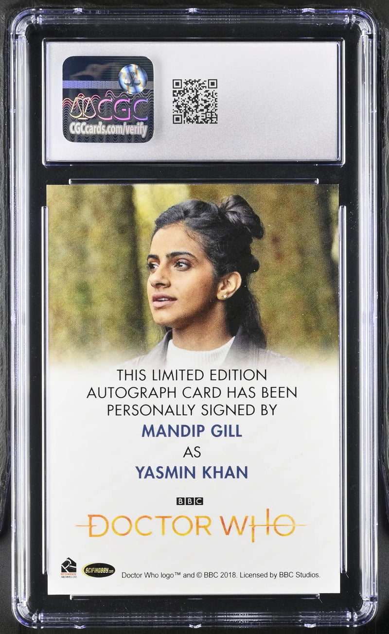 2022 Doctor Who Series 11 & 12 Mandip Gill Autograph Card Graded CGC 10 Gem Mint - Entertainment Memorabilia