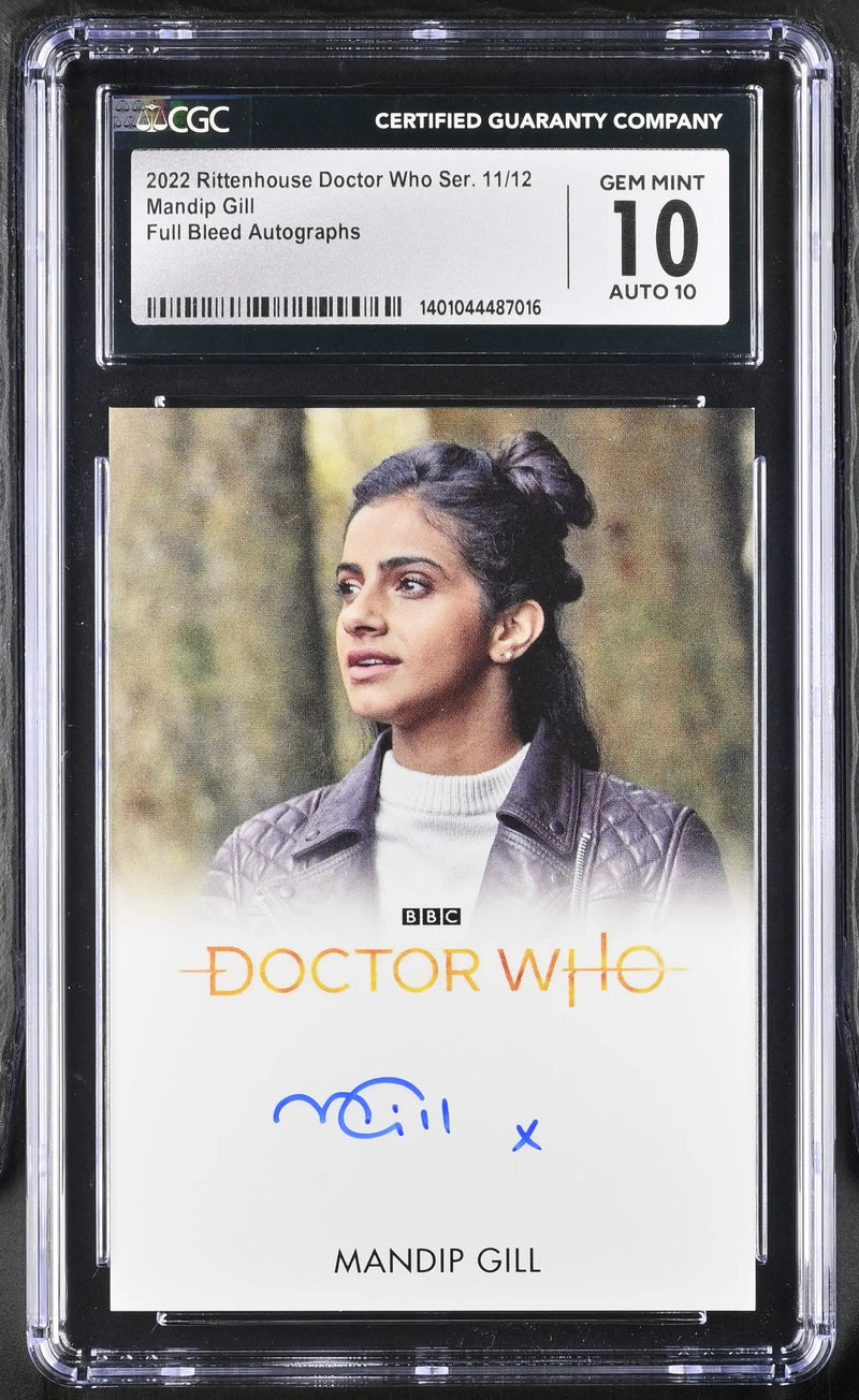 2022 Doctor Who Series 11 & 12 Mandip Gill Autograph Card Graded CGC 10 Gem Mint - Entertainment Memorabilia