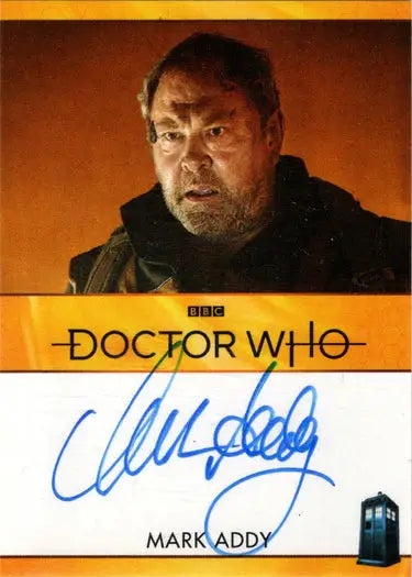 Signed Mark Addy Bordered Autograph Card from 2022 Doctor Who Series 11 & 12