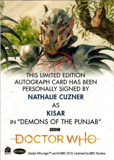 Nathalie Cuzner Full Bleed Autograph Card from Doctor Who Series 11 & 12