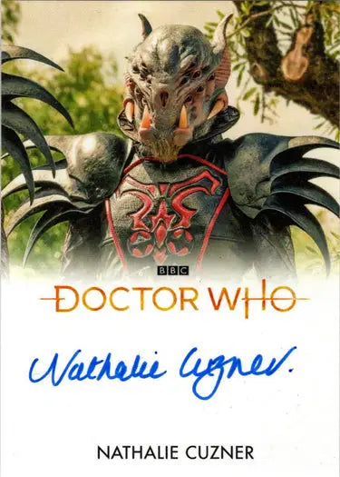 Signed Nathalie Cuzner Autograph Card from 2022 Doctor Who Series 11 & 12 Bleed Autograph