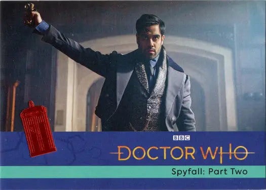 2022 Doctor Who Orange Parallel Card featuring Spyfall: Part Two, limited to 50 copies