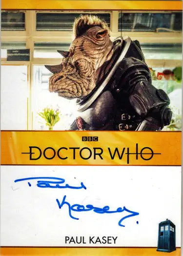 Paul Kasey Bordered Autograph Card from 2022 Doctor Who Series 11 & 12