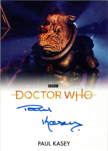 Signed Paul Kasey Bleed Autograph Card from 2022 Doctor Who Series 11 & 12