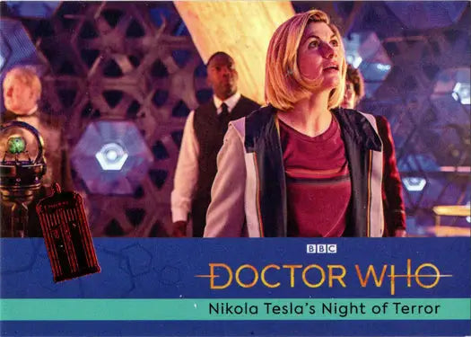 2022 Doctor Who Red Parallel Card Nikola Tesla’s 42 from Hobby Edition series
