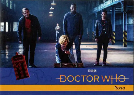 Doctor Who DVD cover featuring the rare 2022 Red Parallel Card hobby edition Rosa