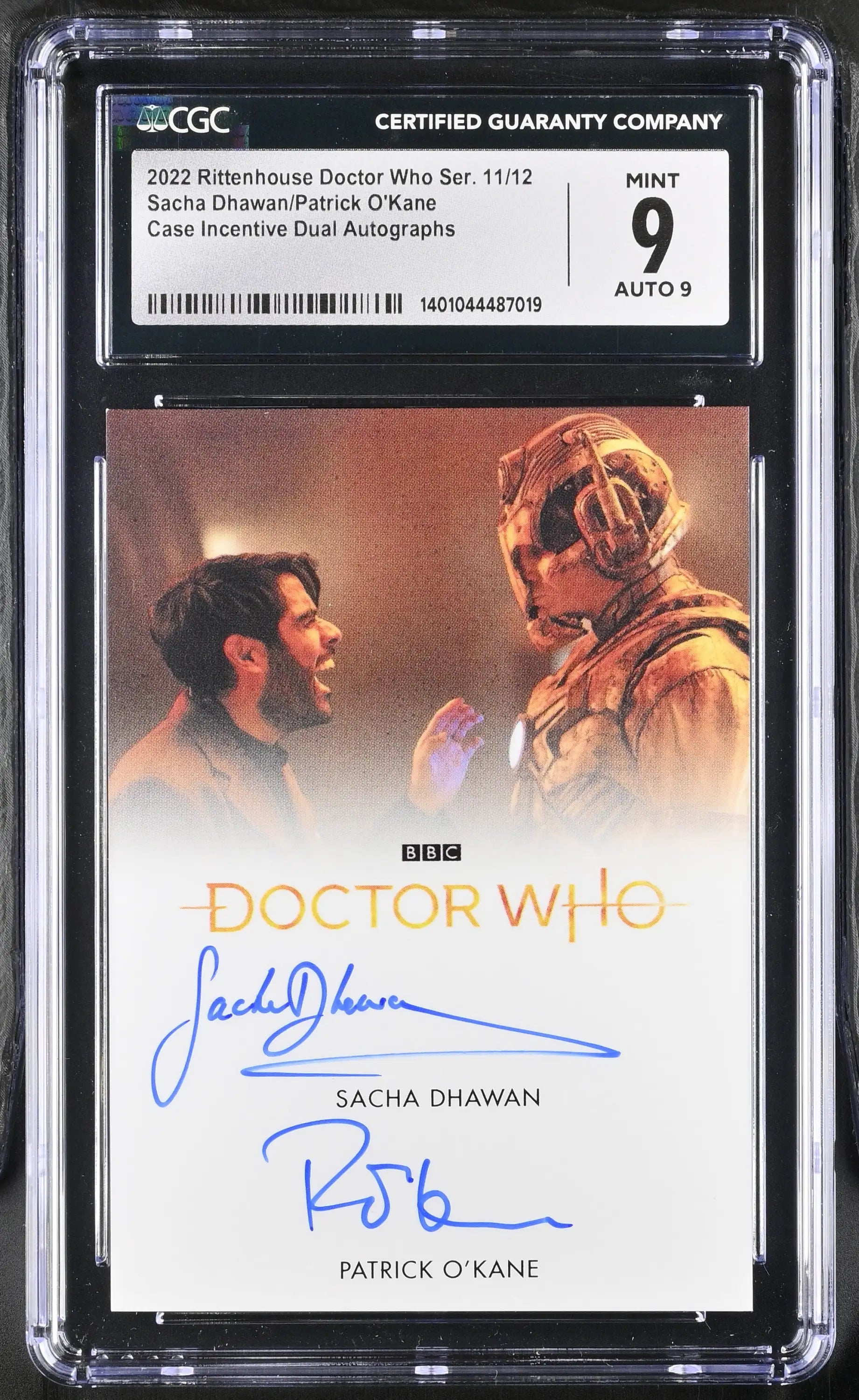 2022 Doctor Who Series 11 & 12 Sacha Dhawan Patrick O’Kane Autograph Card Graded CGC 9 Mint - Entertainment Memorabilia