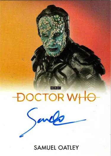 Signed Samuel Oatley Autograph Card from 2022 Doctor Who Series 11 & 12 Collection