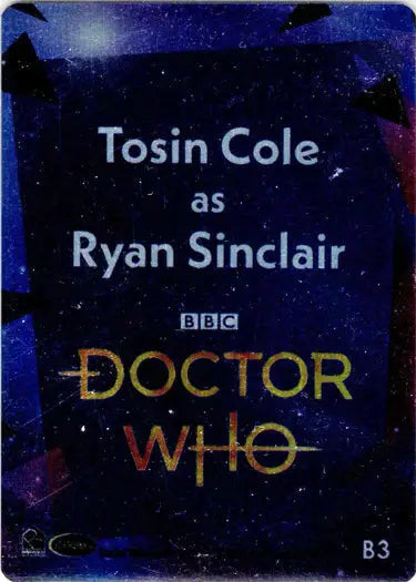 Doctor Who trading card featuring 2022 Series 11 & 12 Metal Insert Card B3 Tosin Cole
