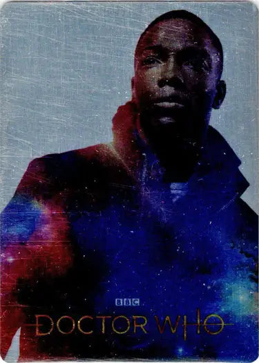 Doctor Who promotional image for 2022 metal insert card featuring Tosin Cole