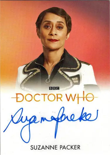 Signed Suzanne Packer Full Bleed Autograph Card from Doctor Who Series 11 & 12