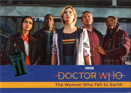 Doctor Who cast promotional image for 2022 Teal Parallel Card featuring Series 11 & 12