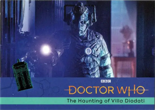Doctor Who DVD cover on 2022 Teal Parallel Card 54 The Haunting Of featuring teal foil design