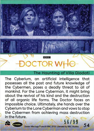 Teal parallel card featuring The Haunting Of from 2022 Doctor Who Series 11 & 12