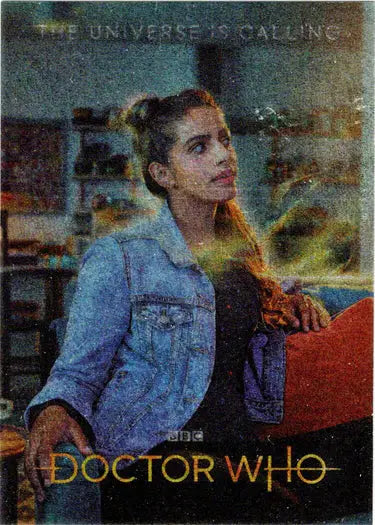 Doctor Who Series 11 and 12 insert card U4 Yaz featuring striking poster design