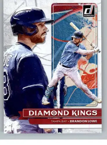Brandon Lowe baseball card from Diamond Kings series with original glossâ2022 Donruss