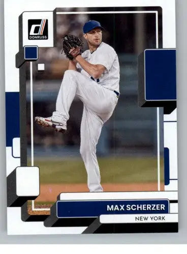 Max Scherzer baseball card 2022 Donruss with original gloss NM-MT Mets ID:42369