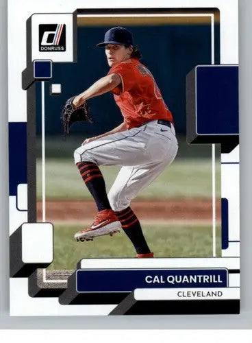 Original gloss Cal Quantrill baseball card 2022 Donruss NM-MT Indians ID 42277