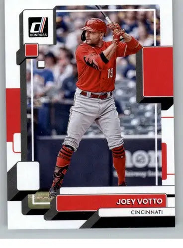 Joey Votto baseball card with original gloss, 2022 Donruss #125 NM-MT Reds