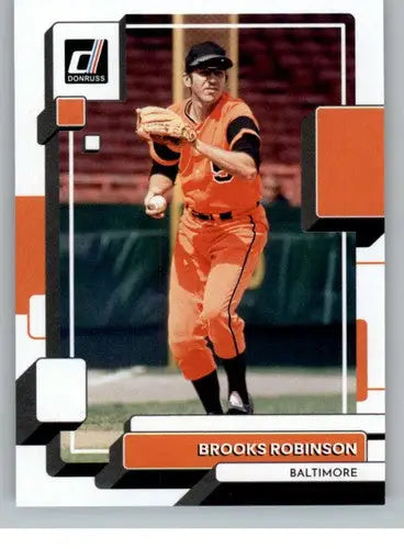 Brooks Robinson baseball card with original gloss, 2022 Donruss NM-MT Orioles