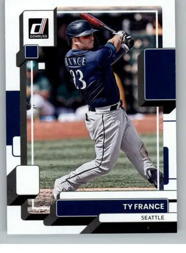 Original gloss of 2022 Donruss Ty France NM-MT Mariners baseball card featuring Simply Sandoval