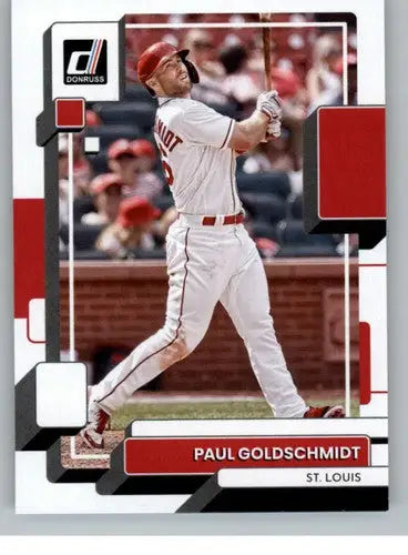 Paul Goldschmidt baseball card with original gloss, 2022 Donruss NM-MT Cardinals