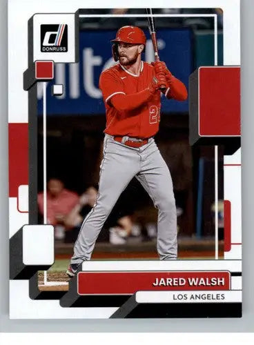 Jared Walsh baseball card with original gloss from 2022 Donruss NM-MT Angels series