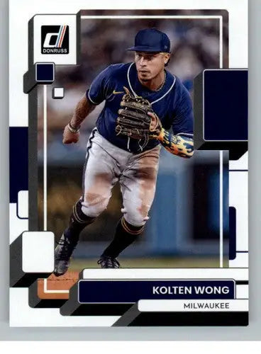 2022 Donruss #180 Kolten Wong NM-MT Brewers ID:42307 - Baseball Card Single