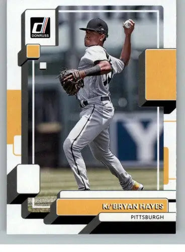Original gloss KeBryan Hayes baseball card 2022 Donruss NM-MT Pirates Simply Sandoval