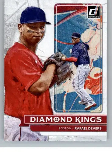 Rafael Devers baseball card from 2022 Donruss Diamond Kings with original gloss