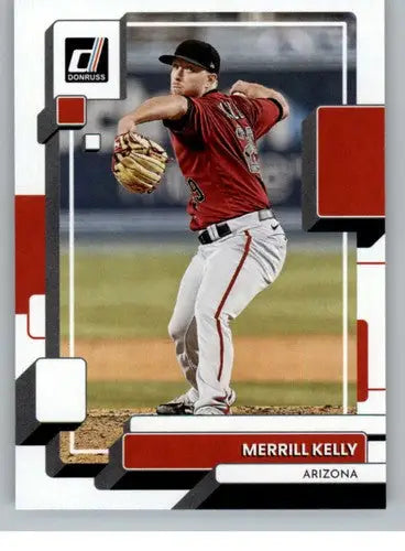 Original gloss Merrill Kelly baseball card 2022 Donruss NM-MT Diamondbacks ID 42321