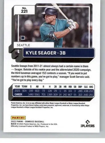 2022 Donruss #221 Kyle Seager NM-MT Mariners ID:45086 - Baseball Card Single