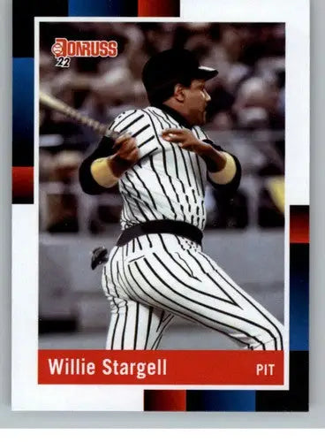 Original gloss Willie Stargell baseball card featuring Willie Stargell retro design from 1988