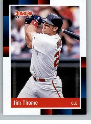 Original gloss Jim Thome baseball card from 2022 Donruss featuring Indians Retro 1988