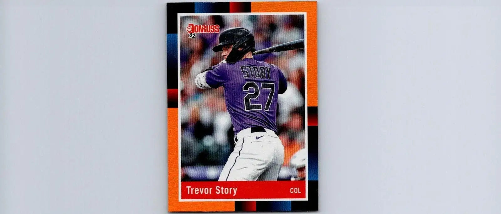 Trevor Story baseball card from 2022 Donruss #261 Holo Orange edition