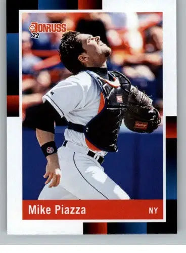Original gloss Mike Piazza baseball card featuring Mike Piazza Retro from 2022 Donruss