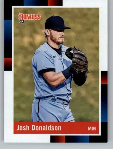 Josh Donaldson baseball card 2022 Donruss Twins Retro with original gloss