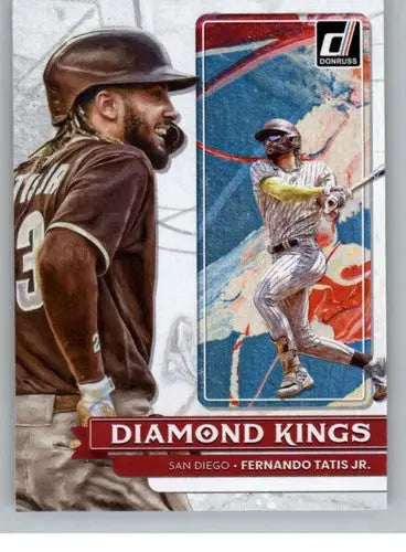 Fernando Tatis Jr baseball card from Diamond Kings 2022 Donruss with original gloss
