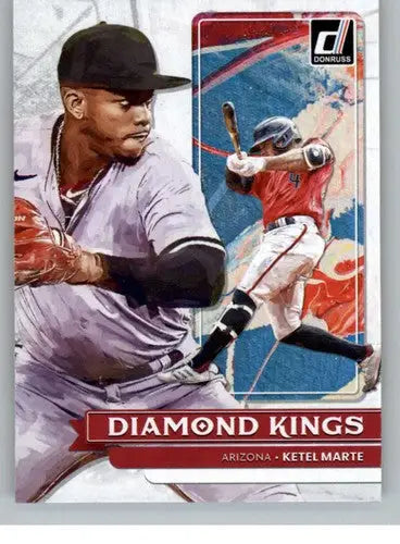 Ketel Marte Diamond Kings baseball card with original gloss from 2022 Donruss set