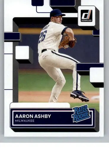 Original gloss Aaron Ashby baseball card from 2022 Donruss Rated Rookies series