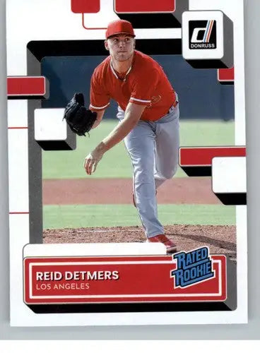 2022 Donruss #43 Reid Detmers NM-MT RC Rookie Angels Rated Rookies ID:42359 - Baseball Card Single