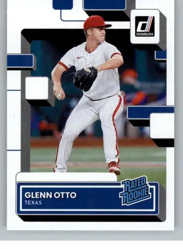 Glenn Otto baseball card from 2022 Donruss Rated Rookies with original gloss