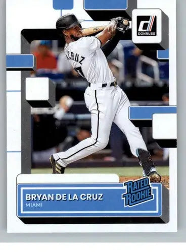 Bryan De La Cruz baseball card from 2022 Donruss rated rookies series with original gloss
