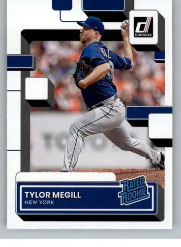 High-quality original gloss Tylor Megill baseball card from 2022 Donruss Rated Rookies