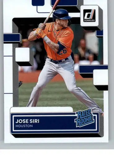 2022 Donruss #62 Jose Siri NM-MT RC Rookie Astros Rated Rookies ID:45069 - Baseball Card Single